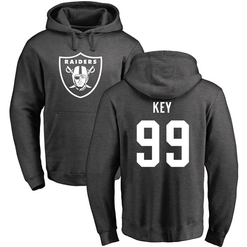 Men Oakland Raiders Ash Arden Key One Color NFL Football 99 Pullover Hoodie Sweatshirts